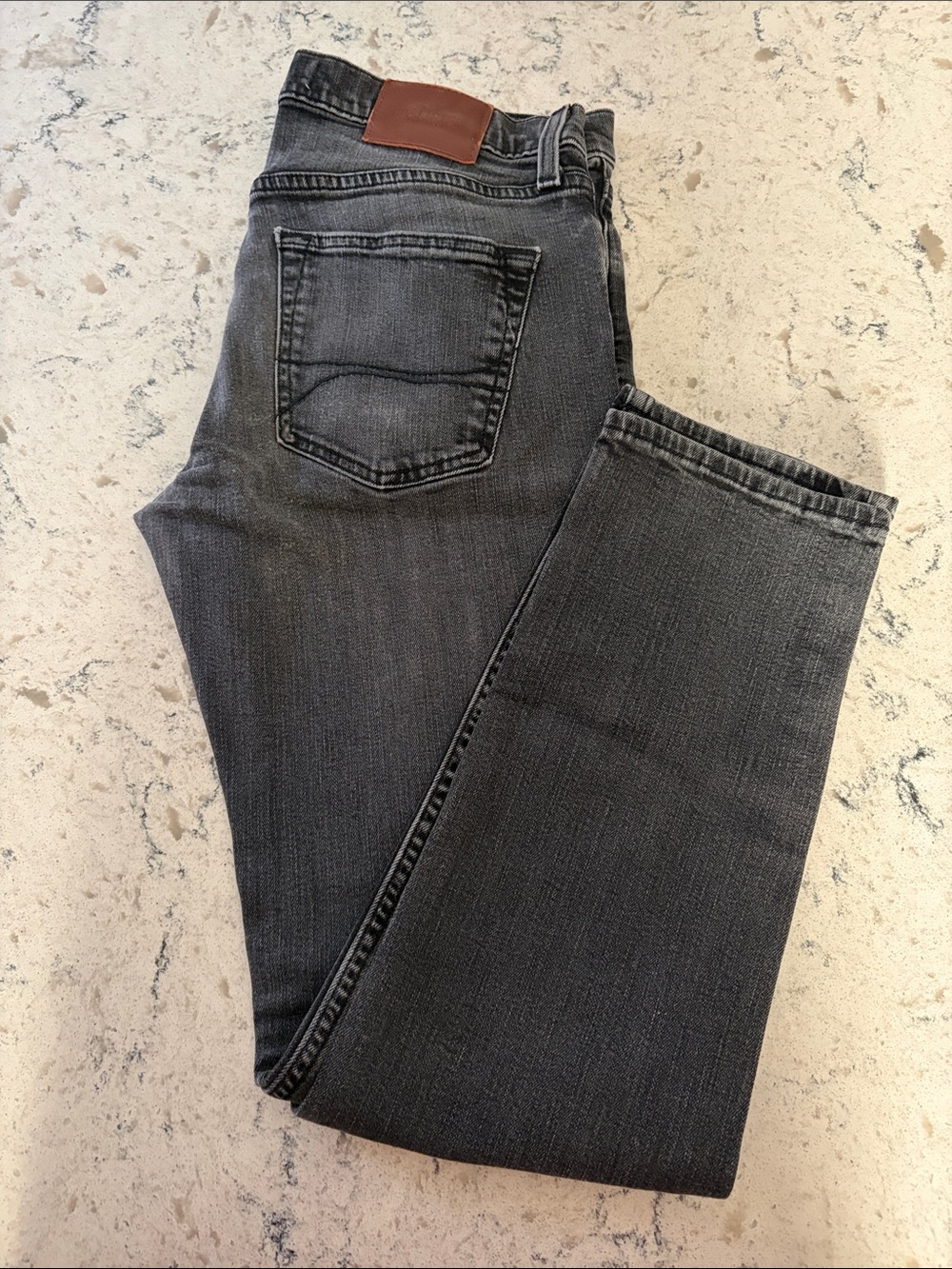 Hollister Men's Straight Jeans - Washed Charcoal